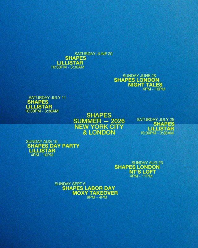 Shapes Day Party at Night Tales on Sun 23rd August 2026 Flyer
