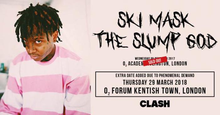Ski Mask the Slump God at The Forum on Thu 29th March 2018 Flyer