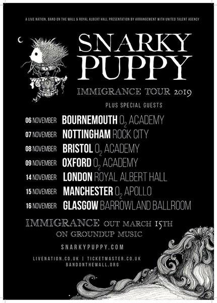 Snarky Puppy at Royal Albert Hall on Thu 14th November 2019 Flyer