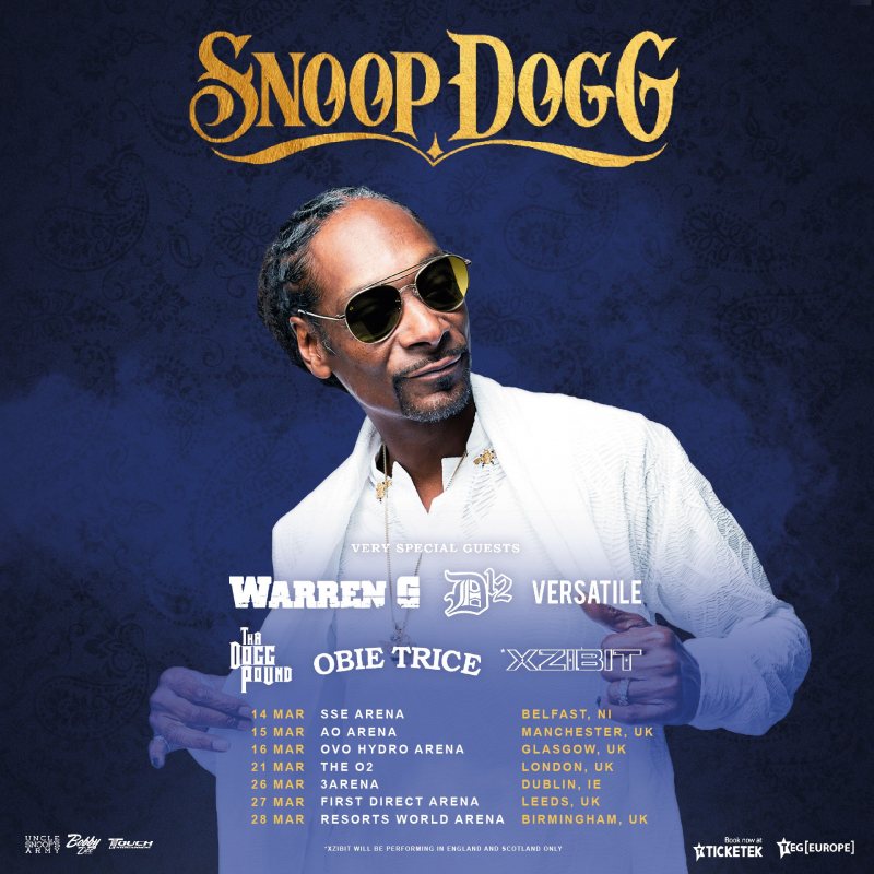 Snoop Dogg at The o2 on Tue 21st March 2023 Flyer