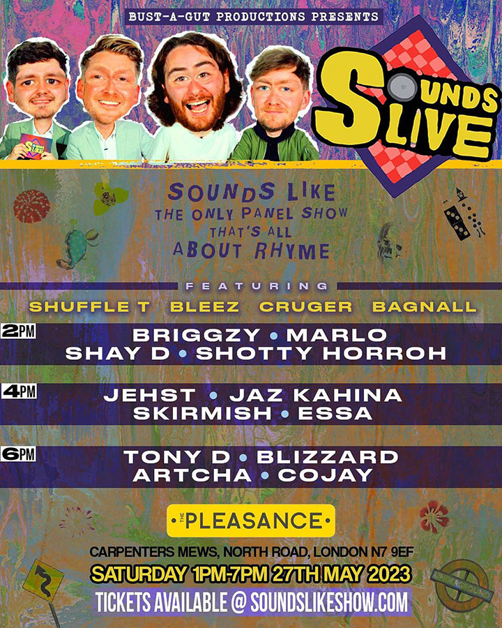 Sounds Like... LIVE! at The Pleasance Theatre on Sat 27th May 2023 Flyer