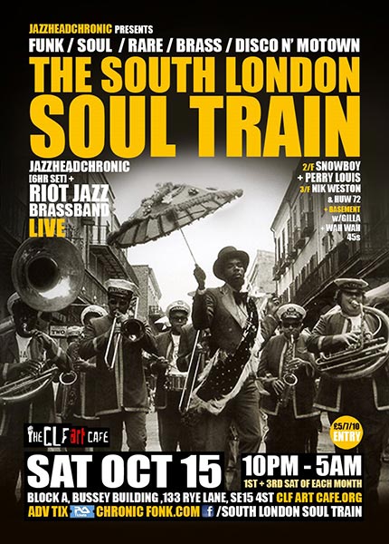South London Soul Train at Bussey Building on Sat 15th October 2016 Flyer
