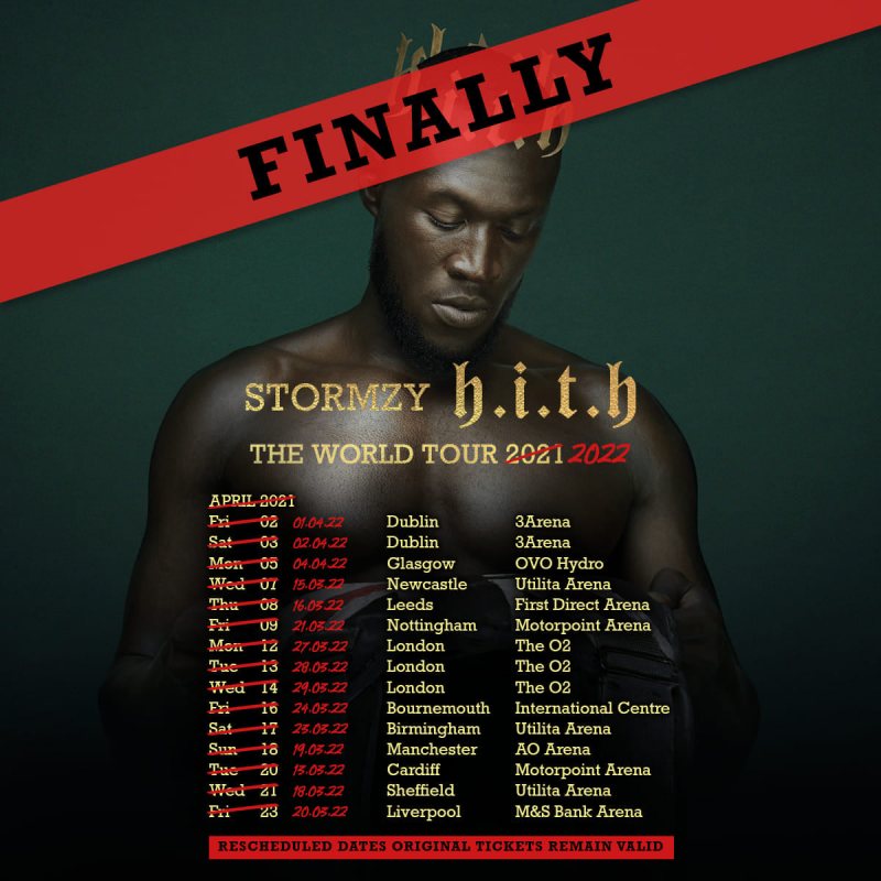 Stormzy at The o2 on Mon 28th March 2022 Flyer