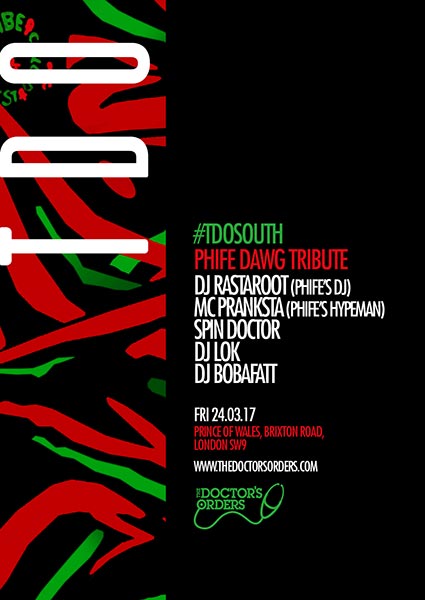 TDO South at Prince of Wales on Fri 24th March 2017 Flyer