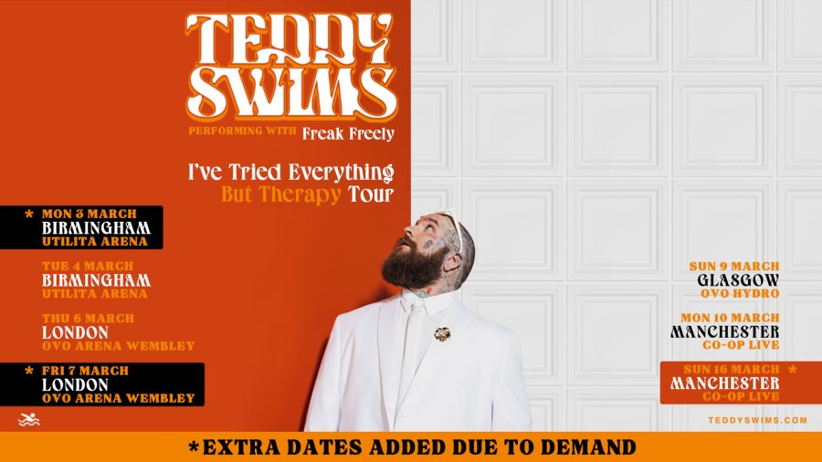 Teddy Swims at Wembley Arena on Fri 7th March 2025 Flyer