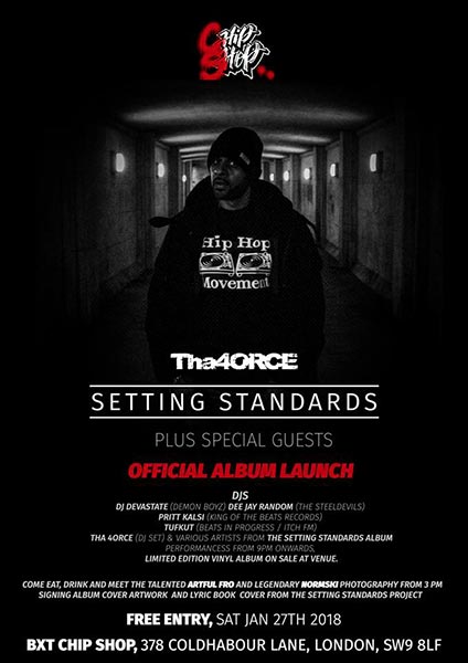 Tha 4orce at Chip Shop BXTN on Sat 27th January 2018 Flyer