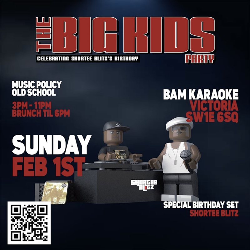 The Big Kids Party at BAM Karaoke on Sun 1st February 2026 Flyer