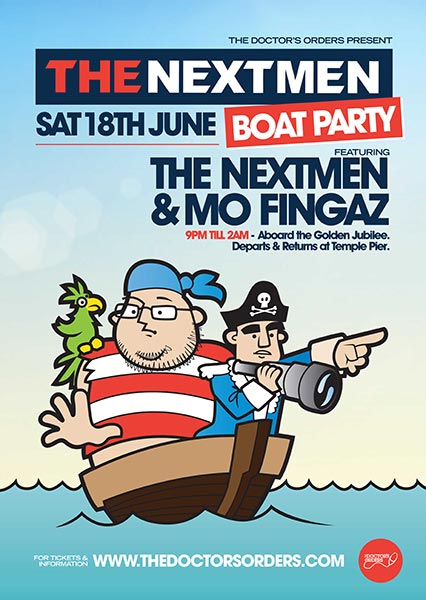 The Nextmen Boat Party at Golden Jubilee on Sat 18th June 2016 Flyer