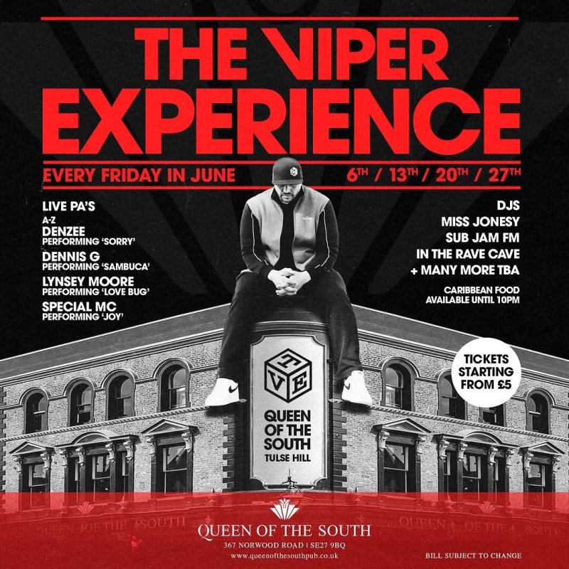 The Viper Experience at Queen Of The South on Fri 20th June 2025 Flyer