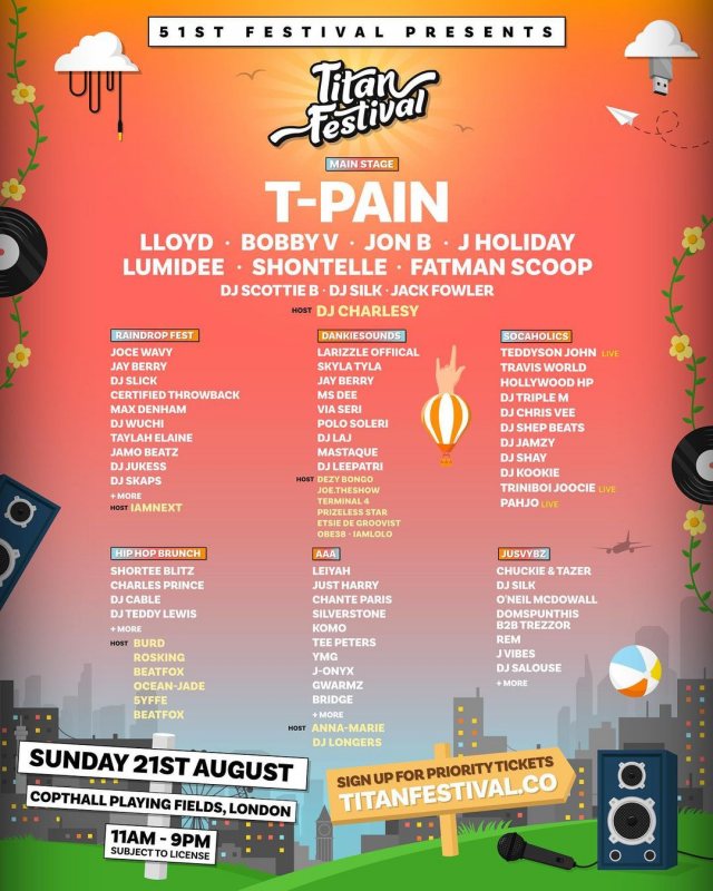 Titan Festival at Copthall Playing Fields on Sun 21st August 2022 Flyer