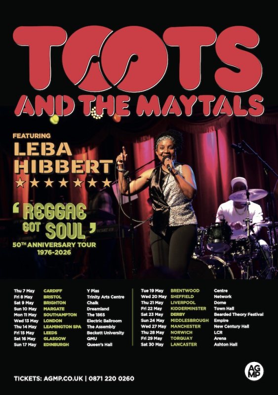 Toots and the Maytals at Electric Ballroom on Wed 13th May 2026 Flyer