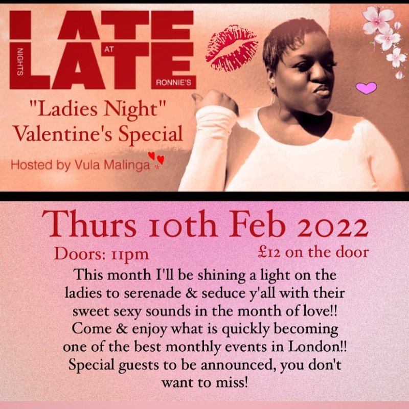 Vula & Friends at Ronnie Scotts on Thu 10th February 2022 Flyer