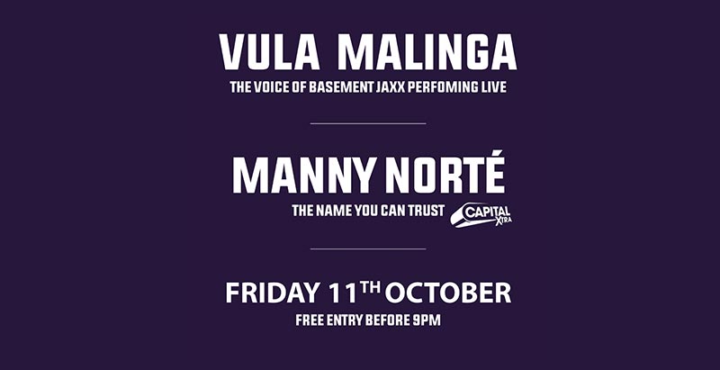 Vula Malinga at Paradise by way of Kensal Green on Fri 11th October 2019 Flyer