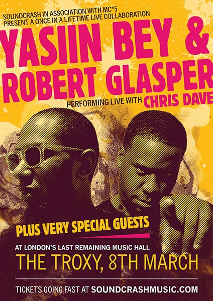 Yasiin Bey at The Troxy on Thu 8th March 2018 Flyer
