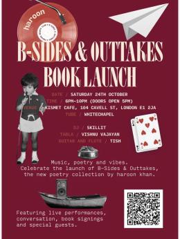B-Sides and Outtakes Book Launch at Kismet Cafe on Saturday 24th October 2026