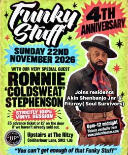 Funky Stuff at The Ritzy on Sunday 22nd November 2026