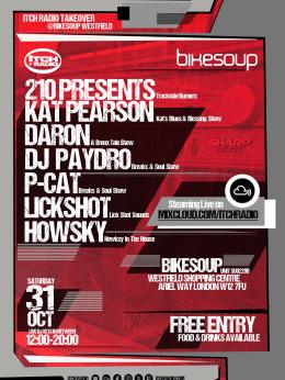 Itch Radio Takeover at Bikesoup on Saturday 31st October 2026