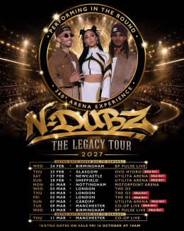 N-Dubz at The o2 on Thursday 4th March 2027