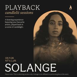 Playback Candlelit Sessions at NT's on Thursday 5th November 2026