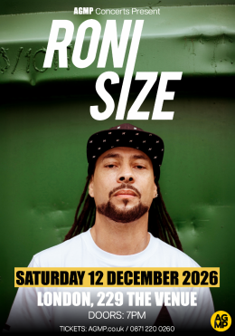 RONI SIZE at 229 The Venue on Saturday 12th December 2026