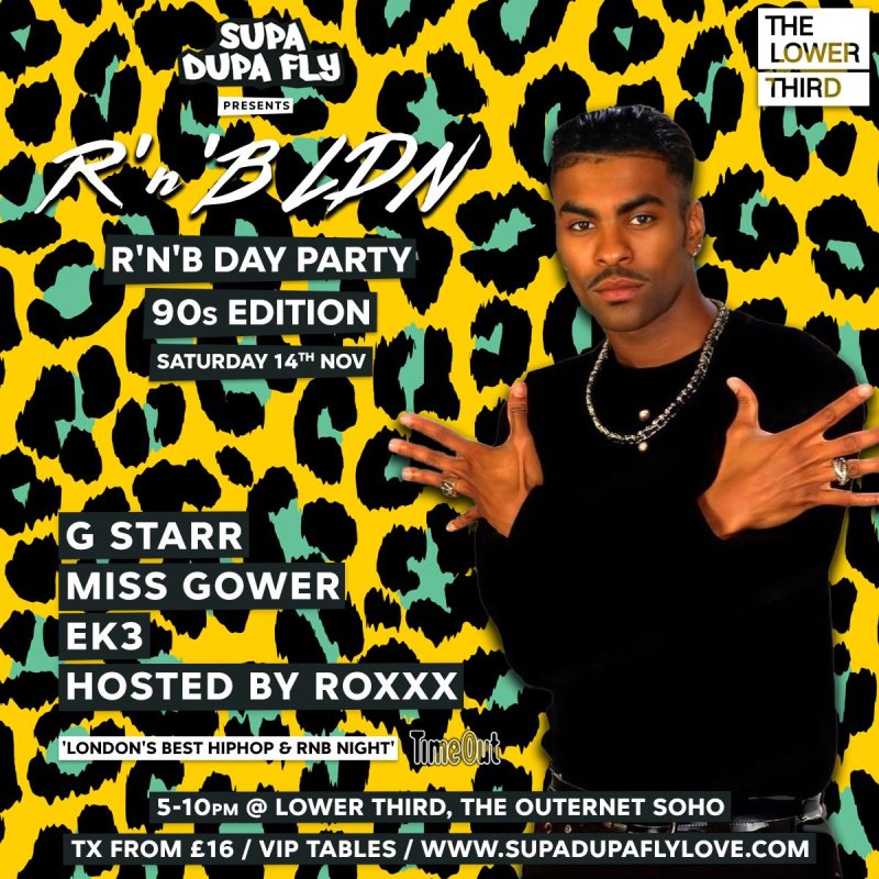 R'N'B LDN at The Lower Third on Sat 14th November 2026 Flyer